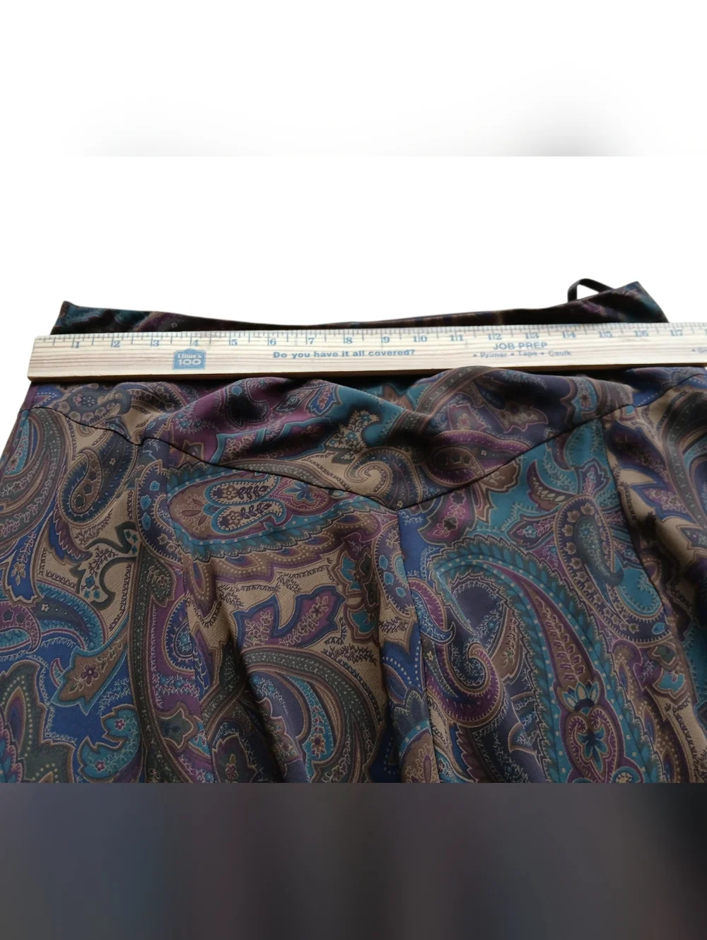 Chaps Size Medium Paisley Flare Midi Skirt in Teal & Purple
